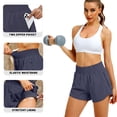 thumbnail image 5 of Rosvigor Womens Athletic Shorts High Waisted Running Shorts Gym Workout Shorts with Pockets, 5 of 7