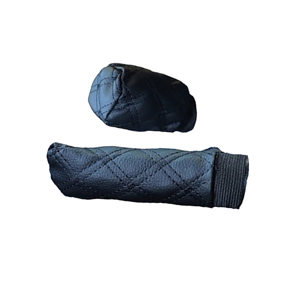 2 Pcs Car Gear Shift Cover Handbrake Sleeve Set Faux Leather Soft Inner Lining for Protection,Auto Interior Protector for Manual and Automatic Vehicle