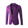 thumbnail image 1 of Awdenio Men's Single Button Solid Color Casual Business Suit Top, 1 of 4