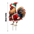 thumbnail image 2 of TIELUTT Interesting Xmas Chicken Garden Ground Stake Adornment Colorful Insert Art Xmas Banners and Signs Customize Flag Garden for Support Ground Light Retractable Banner Stand Custom Banner Sign, 2 of 2