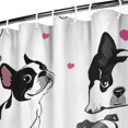thumbnail image 3 of Pug and Love Heart Shower Curtain 36"x72" ,Bathroom Decorative Shower Curtains Set with 12 Hooks,Modern Waterproof Washable Shower Curtain, 3 of 6