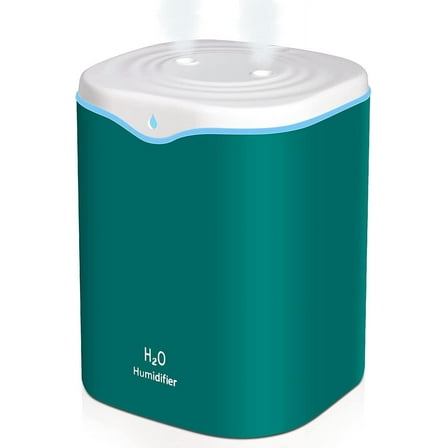 RAPOBRIX 2L Small Cool Mist Humidifier for Bedroom - Portable USB Quiet Ultrasonic with 2 Mist Modes & Colorful Lights