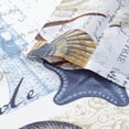 thumbnail image 6 of Under The Sea Blue Pinted Ocean Window Curtain Pair,Modern Seashell Beach Lighthouse 2 Panels Set,Each 42" W x 63" L and Total 84" Wide and 63" Long, 6 of 6
