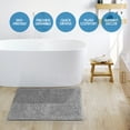 thumbnail image 2 of Nestl Bathroom Rugs, Machine Washable Bath Mats For bathroom Floor Rugs, Nonslip Backing Rubber Bath Rug, Silver, 2 of 6
