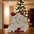 thumbnail image 2 of Rompecabezas de oso familiar, decoración de Navidad y Año Nuevo, regalo con nombre personalizado, regalo cálido para niños y madres, decoración navideña de madera artística, 2 of 4