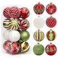 thumbnail image 2 of 16Pcs Christmas Tree Balls Ornament DIY Accessories 8cm Colored Printed Plastic Ball for Holiday Scene Layout Christmas Balls, 2 of 5