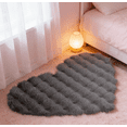 thumbnail image 2 of Meitianfacai Heart Shaped Rug, Cream Velvet Living Room Carpet, Soft Bedside Area Rug, Decorative Floor Mat for Sofa and Coffee Table, Plush Accent Rug for Home Decor, 2 of 6