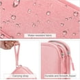 thumbnail image 4 of THTGDW-Electronic Organizer, Electronic Accessories Carry Case Portable Waterproof Pouch Double Layers Storage Bag for Travel Cable, Cord, Charger, Phone, Earphone, Medium Size, Pink, 4 of 4
