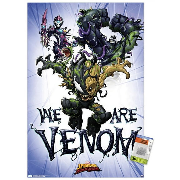 Marvel Comics TV - Spider- Man: Maximum Venom - We Are Venom Wall Poster with Push Pins, 22.375" x 34"