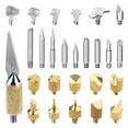 thumbnail image 1 of Maoww Wood Engraving Burning Pen Tips Set Soldering Pyrography Solder Nozzles Brass Stencils Kit Tool, 1 of 9