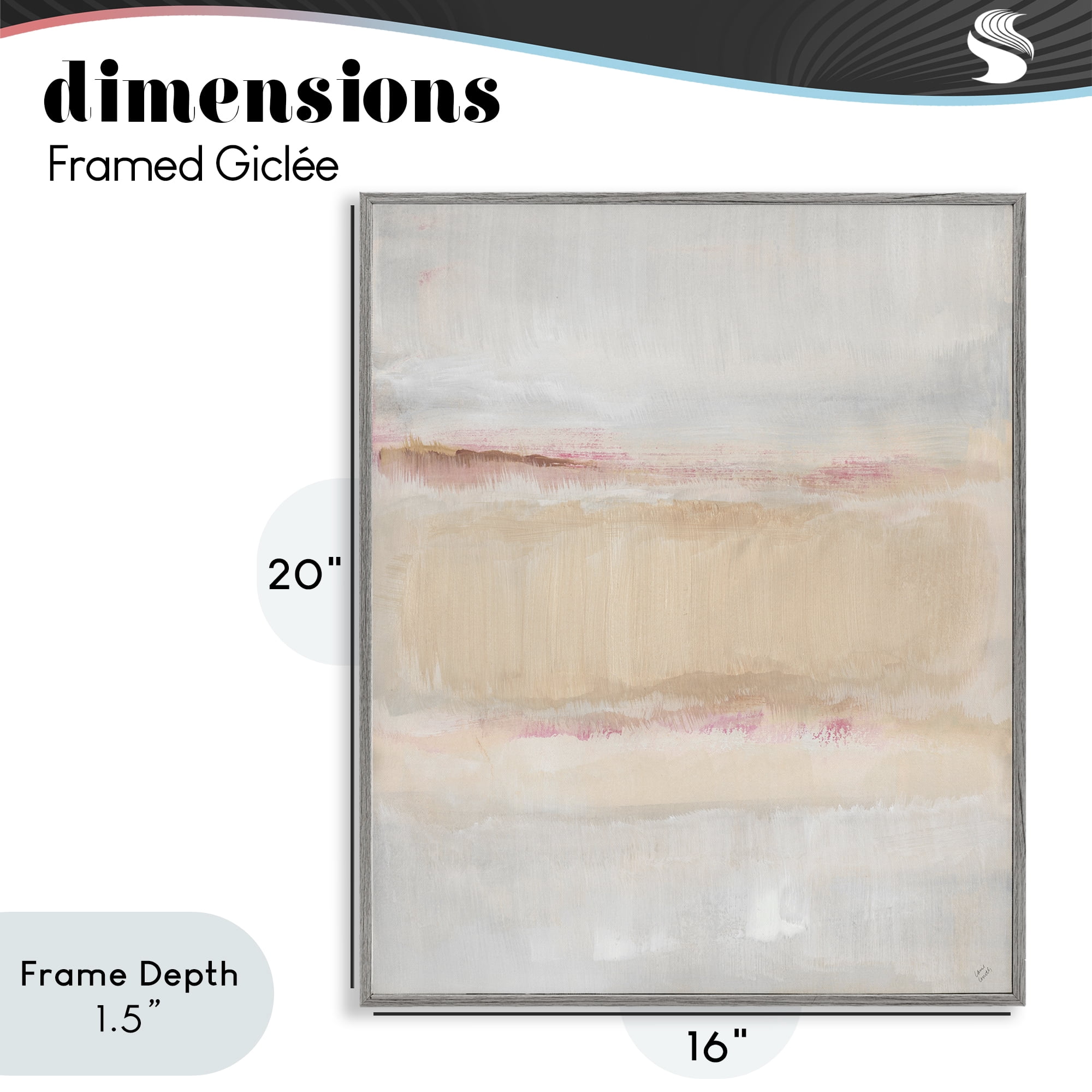 Stupell Industries Restful Misty Landscape Gray Framed Giclee Art, design by Lanie Loreth