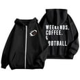 thumbnail image 1 of WEAIXIMIUNG Chandail en Molleton pour Femmes Graphique Mignon Mode Rugby Imprimé Fermeture Éclair Manches Longues Poche Cordon Décontracté Sport Chandail à Capuchon (4), 1 of 6
