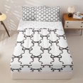 thumbnail image 2 of Homewish Princess Ribbon Kids Zipper Twin Comforter Sets with Fitted Sheet and 2 Pillowcases, Cute Cartoon Theme Zipper Bedding Set, Reversible, 4 Pieces, 2 of 6