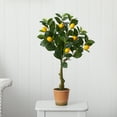 thumbnail image 3 of Nearly Natural 28" Lemon Artificial Tree in Decorative Planter, 3 of 4