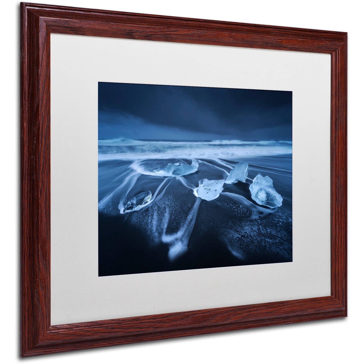 Trademark Fine Art "The Ice Age" Canvas Art by Mathieu Rivrin, White Matte, Wood Frame