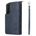 thumbnail image 5 of Feishell for Samsung Galaxy S22 Plus (6.6 inch) Wallet Case for Women Men,Premium PU Leather Magnetic Clasp Zipper 9 Card Slots Folio Flip Holder Shockproof Purse Phone Case with Wrist Strap,Blue, 5 of 8