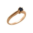 thumbnail image 1 of LBG British Made Real 9k Rose Gold Natural Sapphire Womens Promise Ring - 33 size options - Size 6.25, 1 of 7