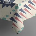 thumbnail image 6 of Colorful Geometric Triangle Diamond Pattern Rectangle Tablecloth 60"x102",Waterproof Polyester Rectangle Table Cloth, Wipeable Spillproof Polyester Tablecloth for Dining, Camping, Indoor and Outdoor, 6 of 6