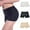 Black, variant on Women Workout Yoga Shorts - Premium Buttery Soft Solid Stretch Cheerleader Running Dance Volleyball Short Pants