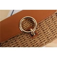 thumbnail image 7 of Kukuzhu Straw Tote Bag Purse for Women Handwoven Shoulder Bag Handbag Lock Buckle Crossbody Bag Casual Woven Straw Bag for Beach, 7 of 7