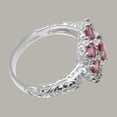 thumbnail image 4 of LBG British Made 925 Sterling Silver Natural Pink Tourmaline Womens Statement Ring - 33 size options - Size 8.75, 4 of 8