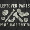 thumbnail image 2 of Mens Leftover Parts Proof I Made It Better T Shirt Funny Toolbox Fathers Day Sarcastic Tee Graphic Tees, 2 of 7