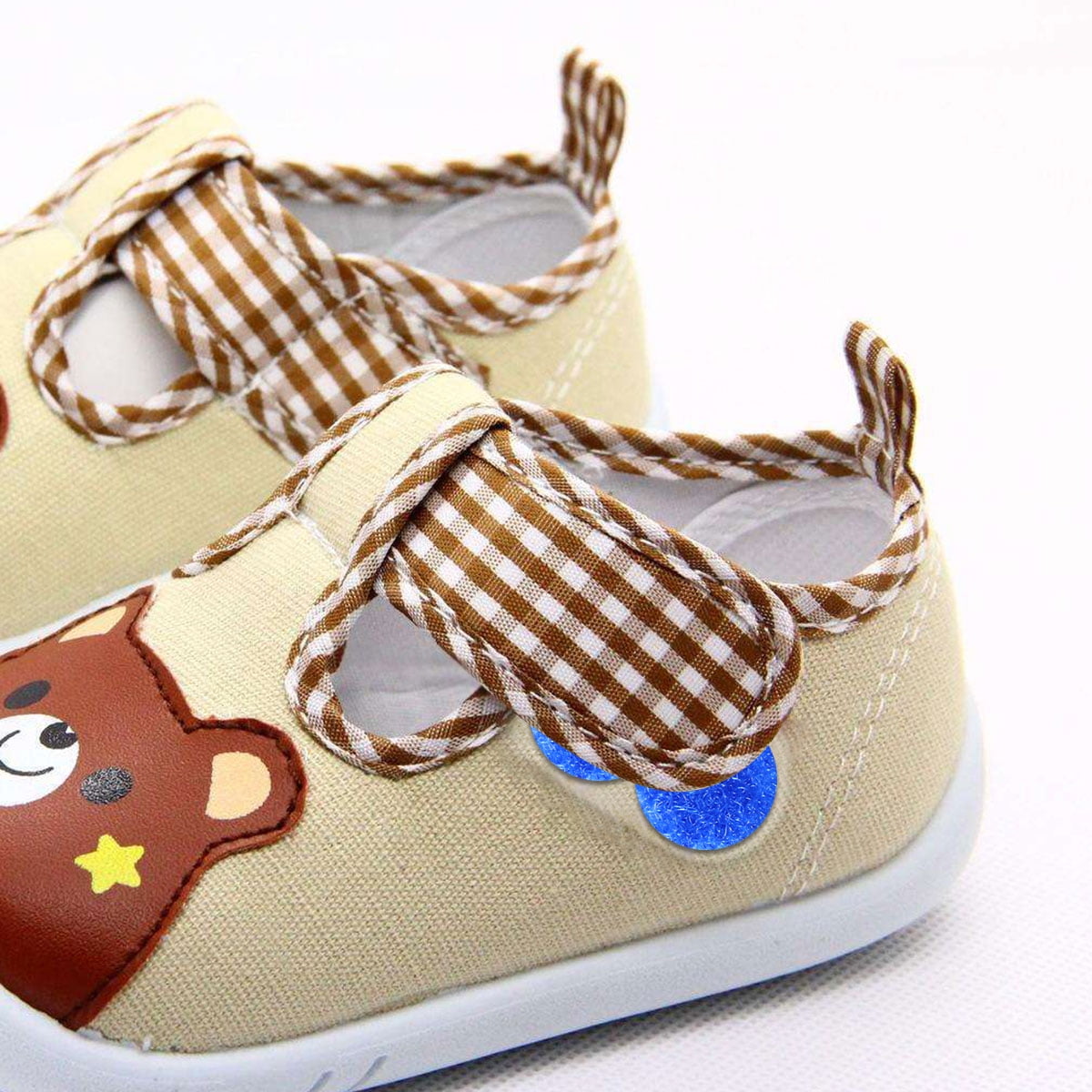 DRAFIDEEP 900Pcs Blue Round Hook Tape Dot Stickers Waterproof Backing Film