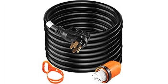 VEVOR Generator Cord, 15FT Generator Power Cord, 125/250V 50AMP Generator Cord, 12000W 50AMP Cord, SS2-50R 50AMP Cable, SS2-50P 50AMP Extension Cord, 50Amp Generator Power Cord with Portable Strap