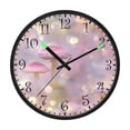 thumbnail image 2 of Voice Activated Clock with Glow Light 12 Inch Large Silent Wall Clock Battery Operated for Home Decor Pink Fantasy Mushroom, 2 of 8