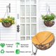 thumbnail image 4 of Sungmor 2 Pzas 11" de Diámetro. Grandes Cestas Colgantes de Hierro Fundido con Forro de Tela, Macetas Colgantes Rústicas Marrones de Alta Resistencia para Exteriores, Jardines, Terrazas, Patios, Porc, 4 of 9