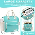 thumbnail image 2 of Boîte à Lunch Preppy pour Femmes Sac à Lunch Isolé Esthétique pour Jeunes Dames Femmes, Turquoise, 2 of 6