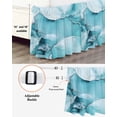 thumbnail image 3 of Marble Texture Bed Skirt Blue White Cloudy Metallic Pattern Bed Skirts Queen Size 16 Inch Drop, Wrap Around Dust Ruffle&nbsp;Bedskirt with Adjustable Elastic Belt for Queen Size Beds, 3 of 7