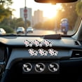 thumbnail image 5 of 6-pack cute black and white cow car vent clip, air freshener vent clip, cute car vent decoration, shiny car aroma diffuser, vent interior accessories, 5 of 5