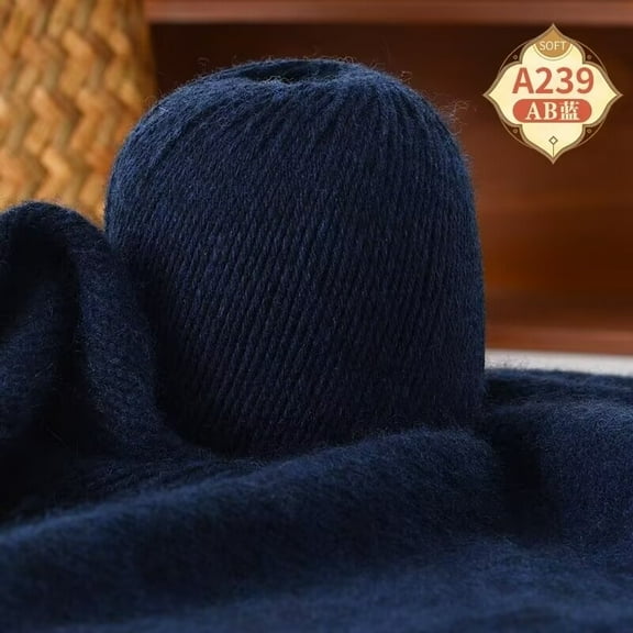 Namzi , 1 Roll Wool for Knitting 6 Shares, Deep Blue High Quality Crochet Yarn for Craft Projects, Soft Fleece Yarn Suitable for DIY Knitting & Crochet Work, Durable