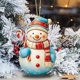 thumbnail image 5 of Seyotauo Christmas Snowman Ornaments Double Sided Xmas Hanging Decorations, Acrylic Snowman Figurines Ornament for Christmas Tree Wreath Fireplace Window Holiday Party Supplies Gift, 5 of 6