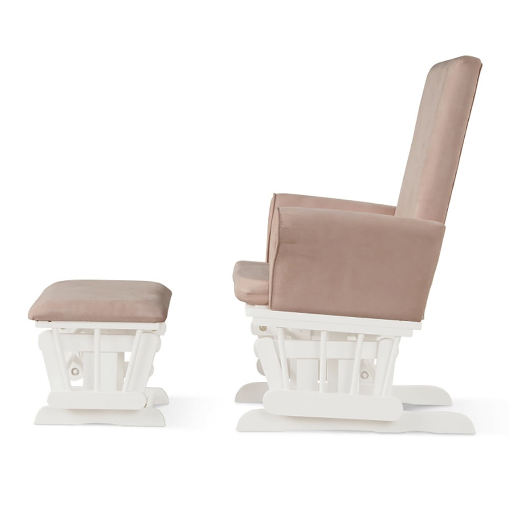 Finihen Glider and Ottoman Cushion Set, Wooden Rocking Nursery Chair, Baby Nursery Relax Rocker Rocking Chair Glider and Ottoman Cushion Set, for Napping, Nursing, Reading, Pink Finihen Glider and Ottoman Cushion Set, Wooden Rocking Nursery Chair, Baby Nursery Relax Rocker Rocking Chair Glider and Ottoman Cushion Set, for Napping, Nursing, Reading, Pink
