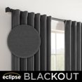 Eclipse Fresno Solid Color Room Darkening Rod Pocket Back Tab Window