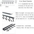 thumbnail image 6 of Cup Holder Under Cupboard,Kitchen Under Cabinet Utensils Hanging Hooks Rack, Drilling Free Cabinet Door Hanging Hook Rack,6/12 Hooks Kitchen Storage Utensil Organizer Hook Rack（2 Pack Black）, 6 of 6