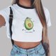 thumbnail image 3 of Guardurnaity Camiseta Casual con estampado de aguacate Harajuku para mujer, novedad de verano, Top corto de manga corta, camiseta informal con Prendas para la parte del cuerpo, 3 of 5