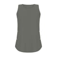 thumbnail image 4 of Charella Rayon Tank Tops for Women with Side Buttons Scoop Neck Sleeveless Summer Casual Solid Crop Tees Loose Fit (3X-Large, Army Green), 4 of 6