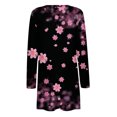 thumbnail image 4 of Cardigan for Women Floral Printed Lightweight Open Front Top Fall Casual Long Sleeve Coat with Pockets Multicolor V-Neck Winter Blouse (Multicolor XL), 4 of 4