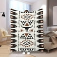 thumbnail image 4 of 1pc Comfortable Geometric Southwest Wind Indian Totem Cow Head Theme Pattern Print Flannel Blanket, Fashionable, Soft and Warm, 4 of 6
