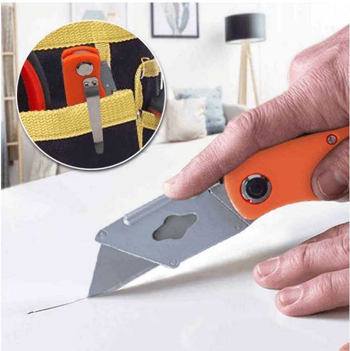 BettleMade 2 Pack Folding Utility Knife,Pocket Box Cutter Knife,Heavy Duty Box Cutter Knife with Clip,Lock Back Design Pocket Knife