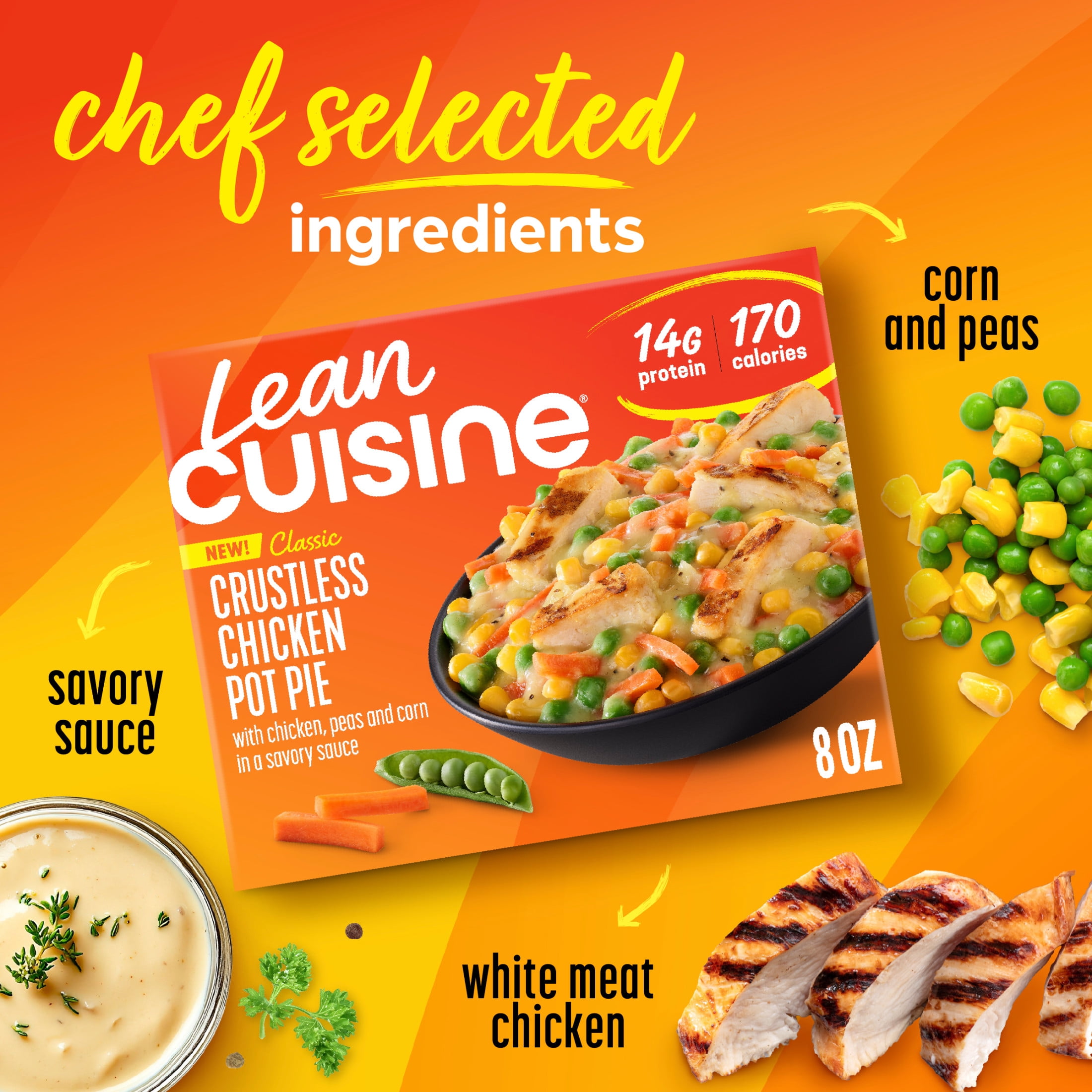 Lean Cuisine Crustless Chicken Pot Pie, Frozen Lunch or Dinner, Frozen Meals 8 oz