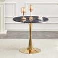 thumbnail image 3 of StnTalk 31.5" Round Dining Table, Modern Tulip Kitchen Table for 2-4, Small Space Pedestal Dining Table with MDF Top for Apartment Dining Room, 3 of 8