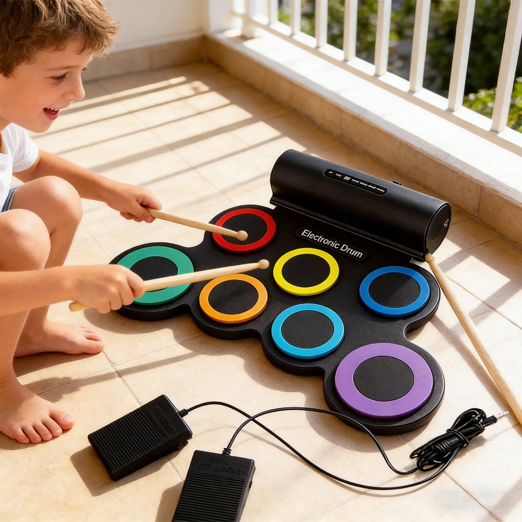 Practical Rolling up Electronic Drum Suitable for Beginners Professional Musicians Offering Easy Maintenance