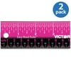 (2 pack) (2 Pack) Victor Stainless Steel Dual Color Easy Read Ruler, Stainless Steel