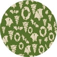 thumbnail image 1 of Ahgly Company Indoor Round Patterned Ginger Brown Green Area Rugs, 7' Round, 1 of 6