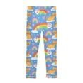 thumbnail image 4 of joogoo Girls' Leggings Rainbow and Cat Yoga Pants 7-8T, 4 of 8