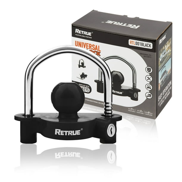 RETRUE Universal Coupler Lock Trailer Locks Ball Hitch Trailer Hitch